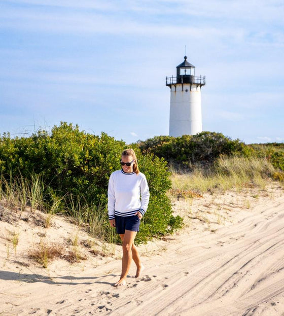 Striped White Sweater